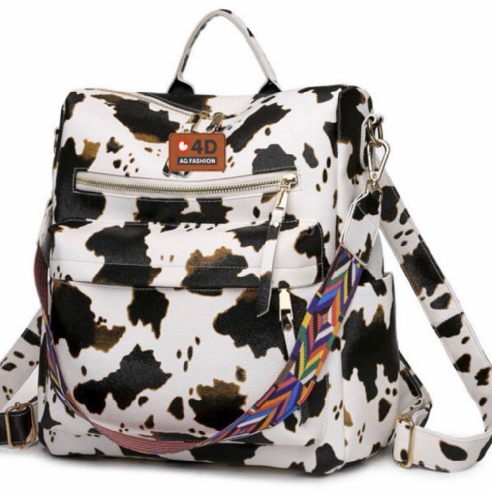 4D Ag Fashion Cow Print Women's Backpack